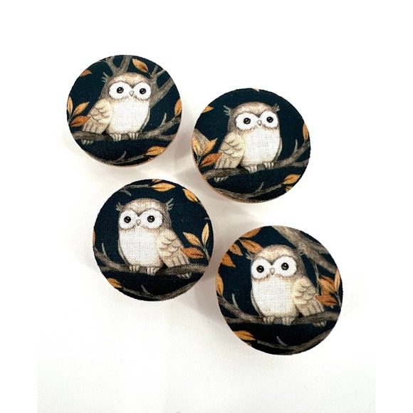 Little Owls Drawer Knob Pulls Dresser Home Accent Bedroom Nursery Kids - Picture 1 of 4